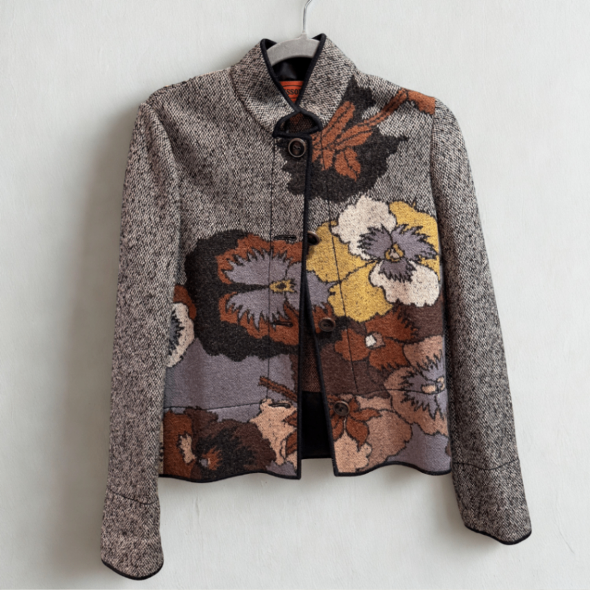 MISSONI Patterned Cropped Jacket Sz S/M