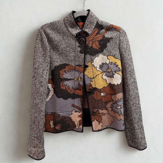 MISSONI Patterned Cropped Jacket Sz S/M