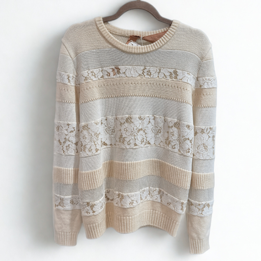 No: 21 Cream lace knit
