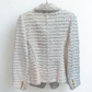 BALMAIN White Frill Blazer Sz 14