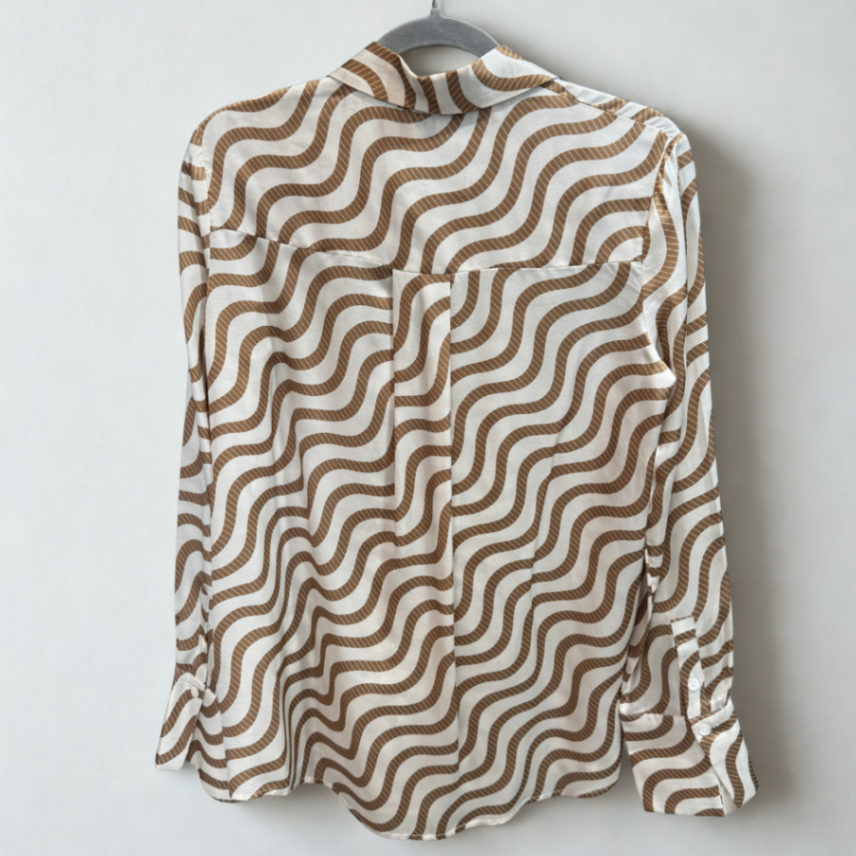 YAITTE Beige pattern shirt size XS