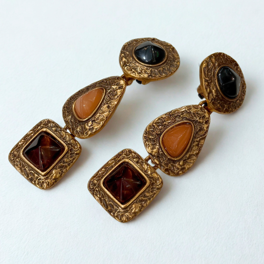 OSCAR DE LA RENTA Vintage Clip Earrings