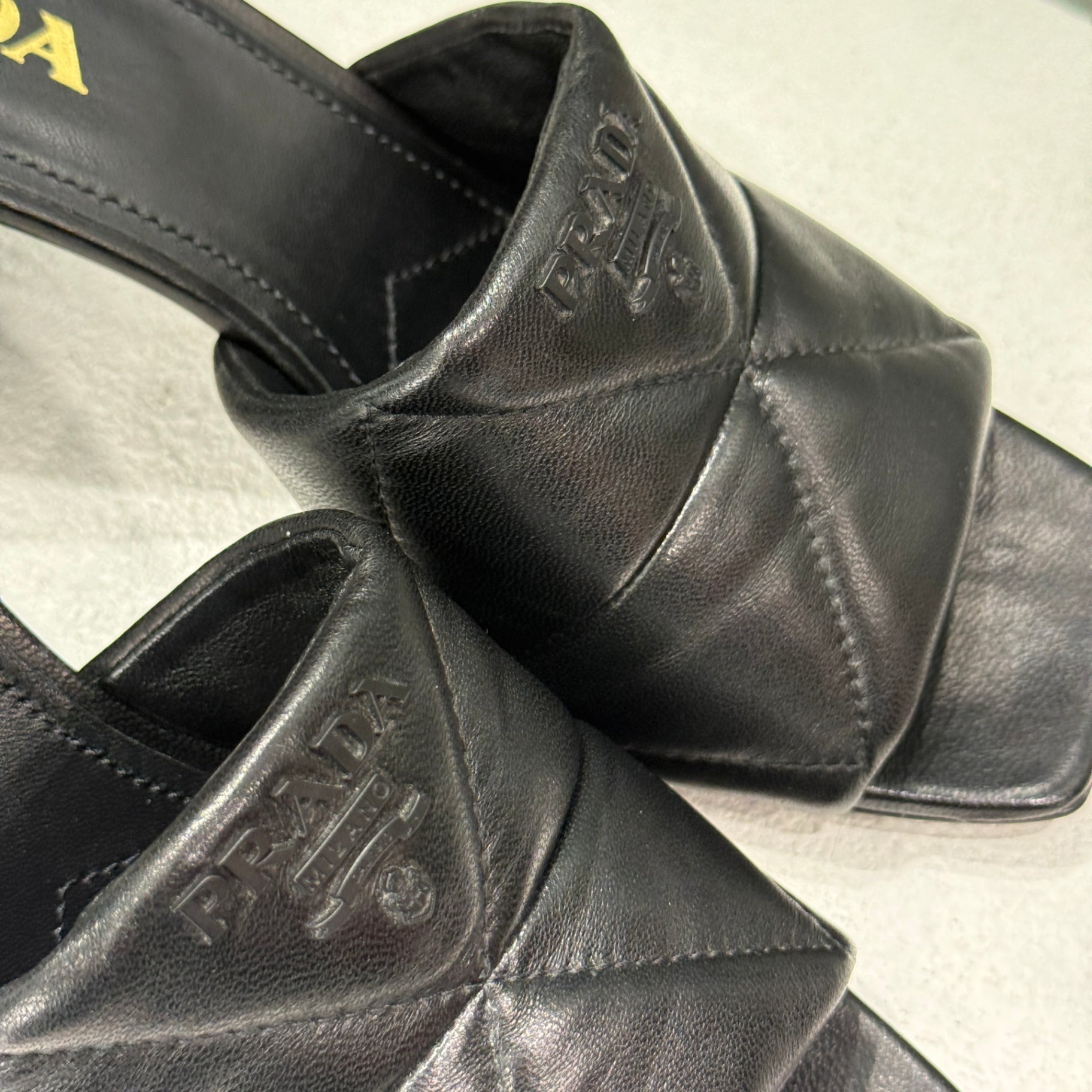 PRADA Padded Mules Sz 39