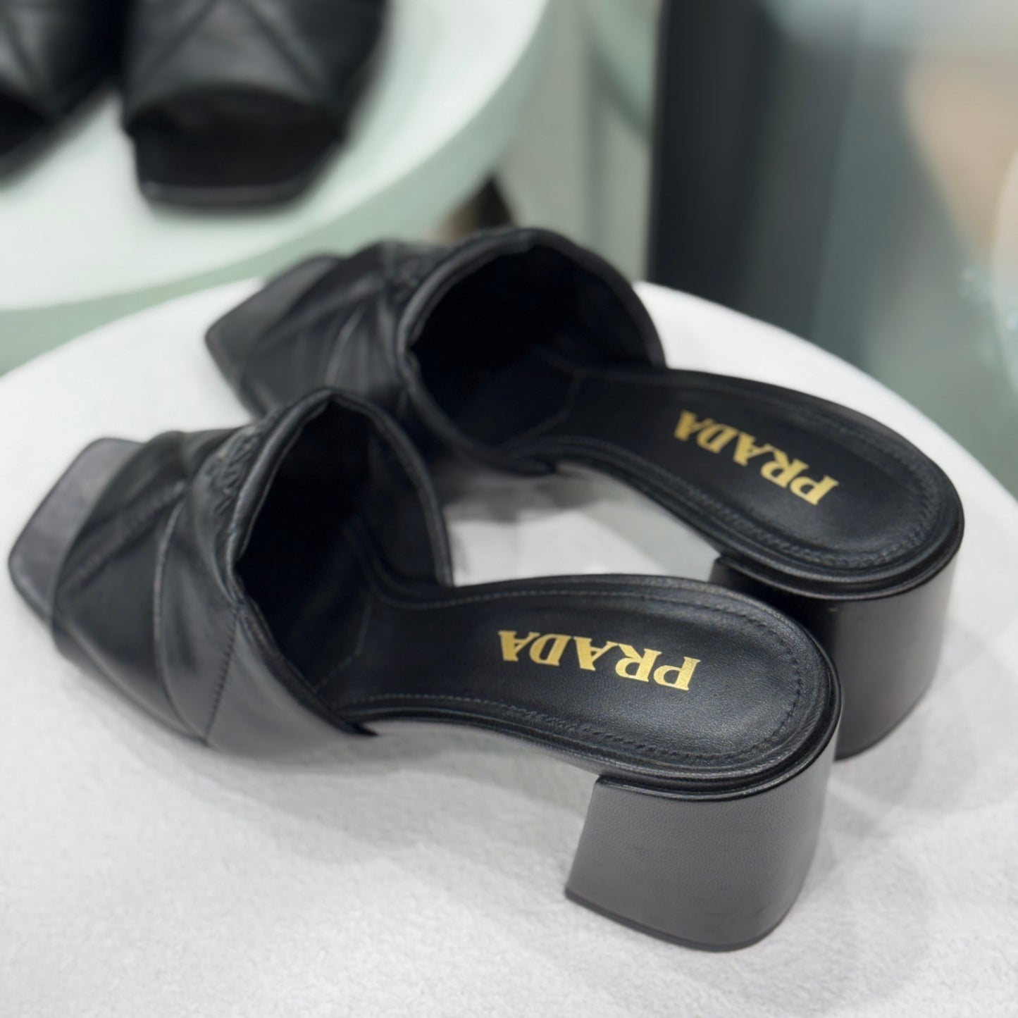 PRADA Padded Mules Sz 39