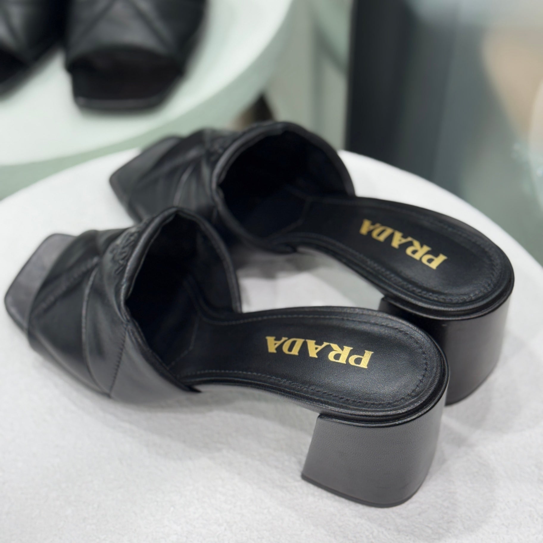PRADA Padded Mules Sz 39