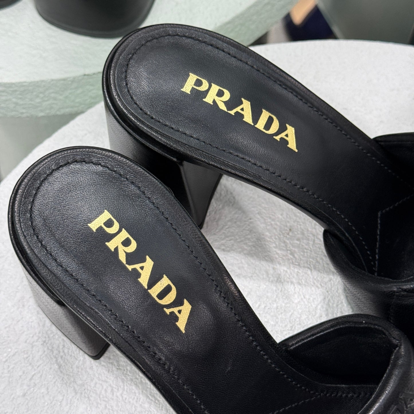 PRADA Padded Mules Sz 39