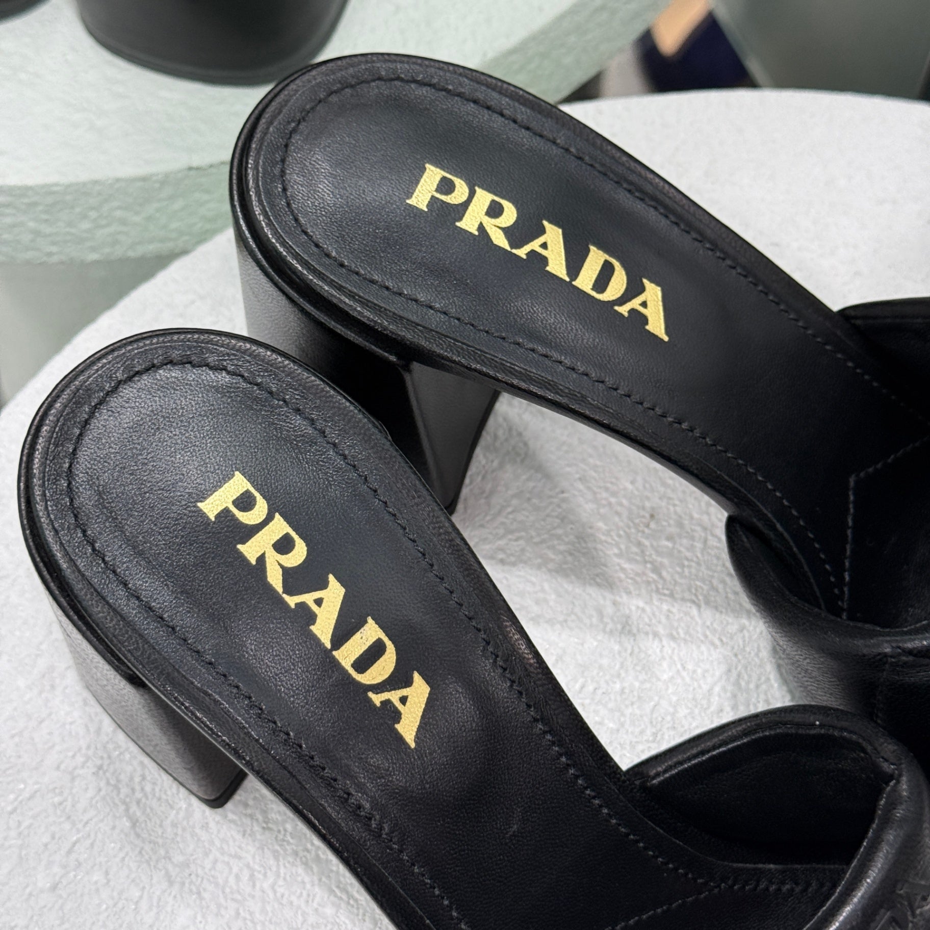 PRADA Padded Mules Sz 39