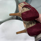 DIOR Vintage Monogram Burgundy Suede Heels Sz 36 