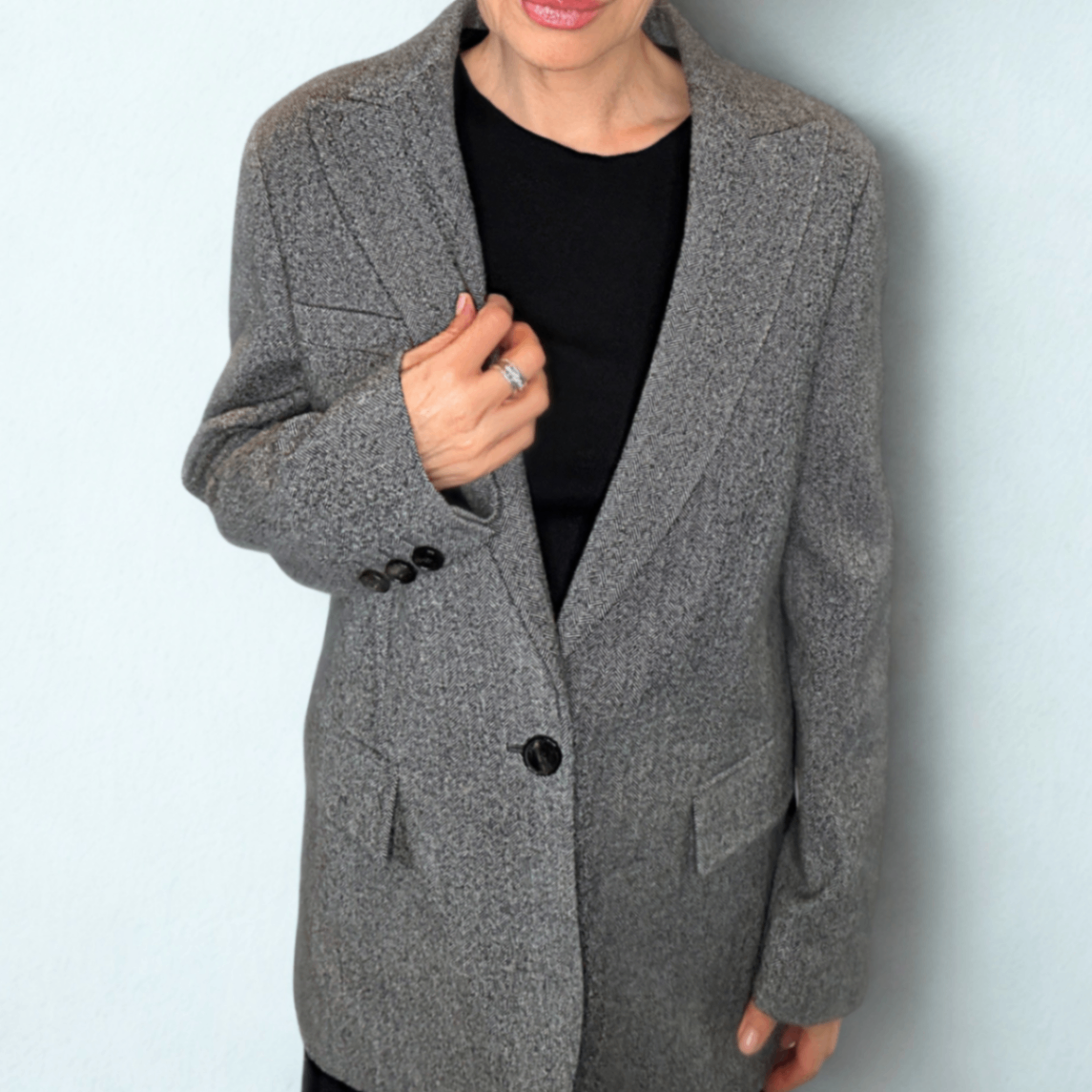 DIOR Grey Wool Suit Jacket Sz 38