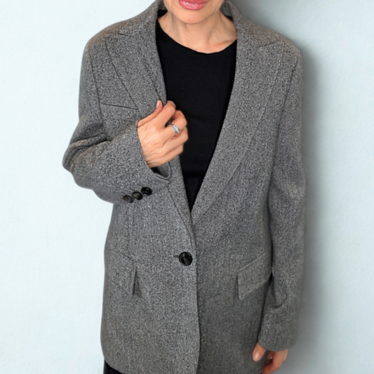 DIOR Grey Wool Suit Jacket Sz 38