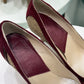 DIOR Vintage Monogram Burgundy Suede Heels Sz 36 