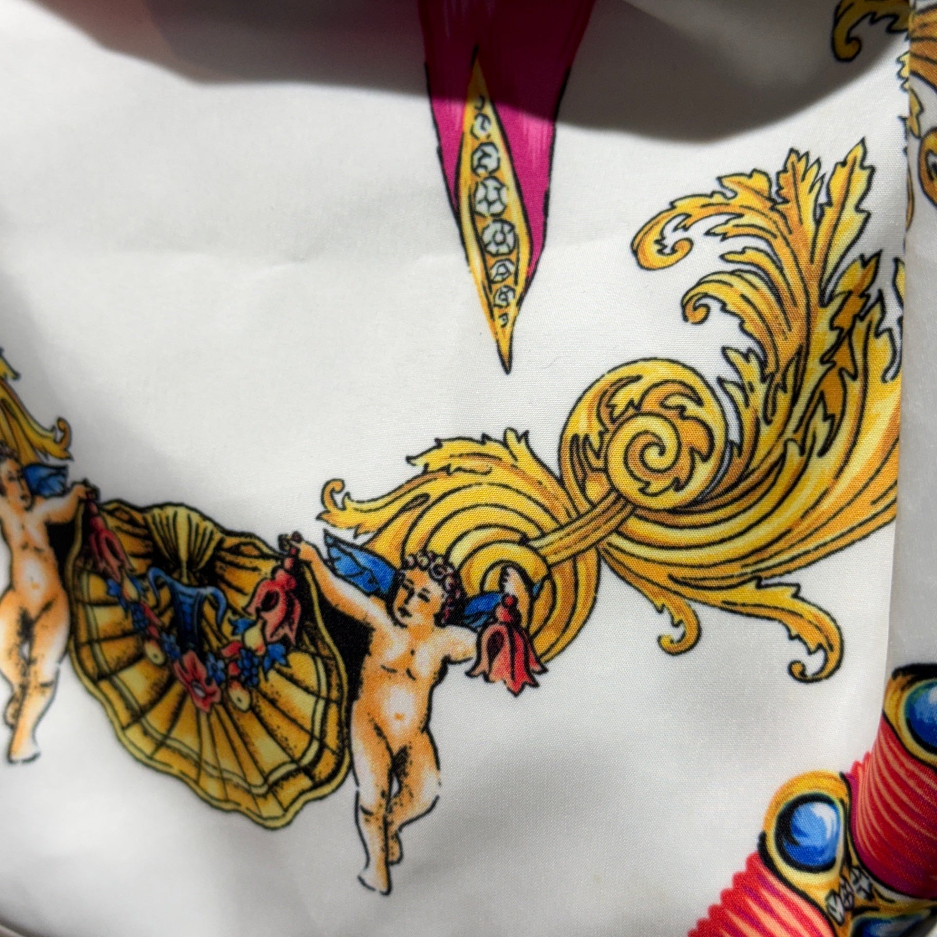 VERSACE White Nylon Shoulder Bag