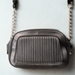 Sportsmax black leather cross body bag