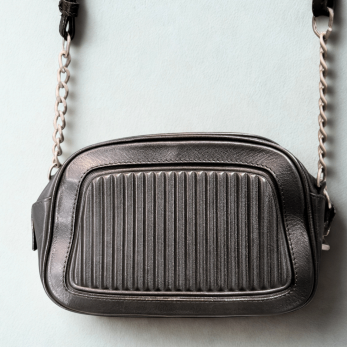 Sportsmax black leather cross body bag