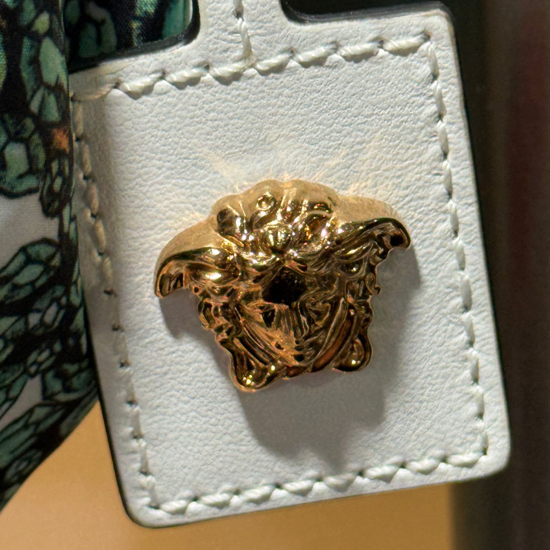 VERSACE White Nylon Shoulder Bag