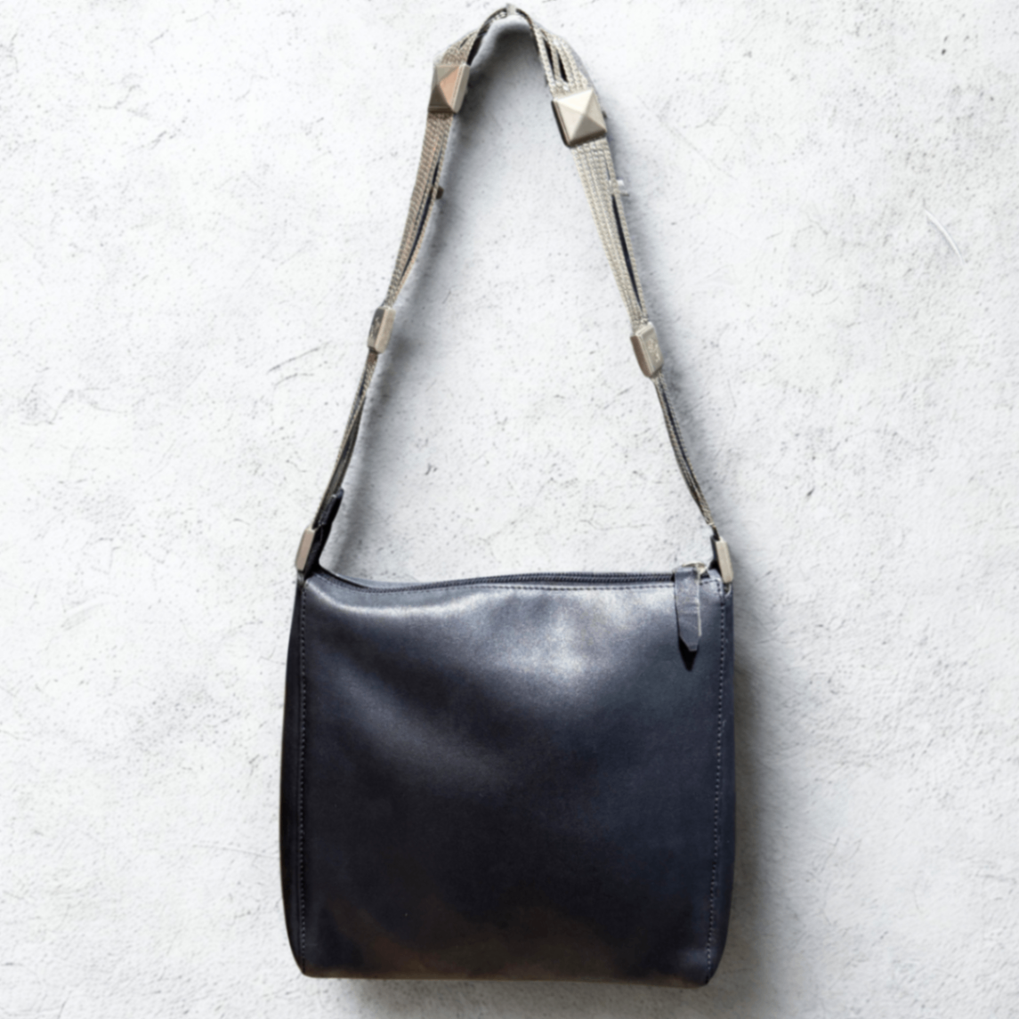 VERSACE Vintage Black Silver Chain Bag