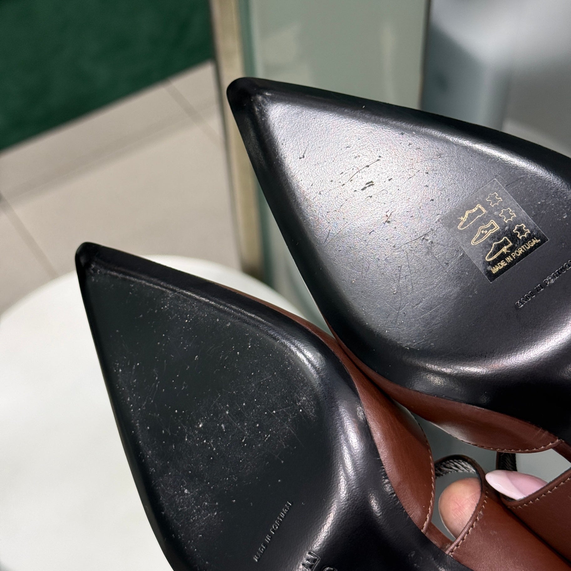 JUDE Brown Kitten Heel Sz 37