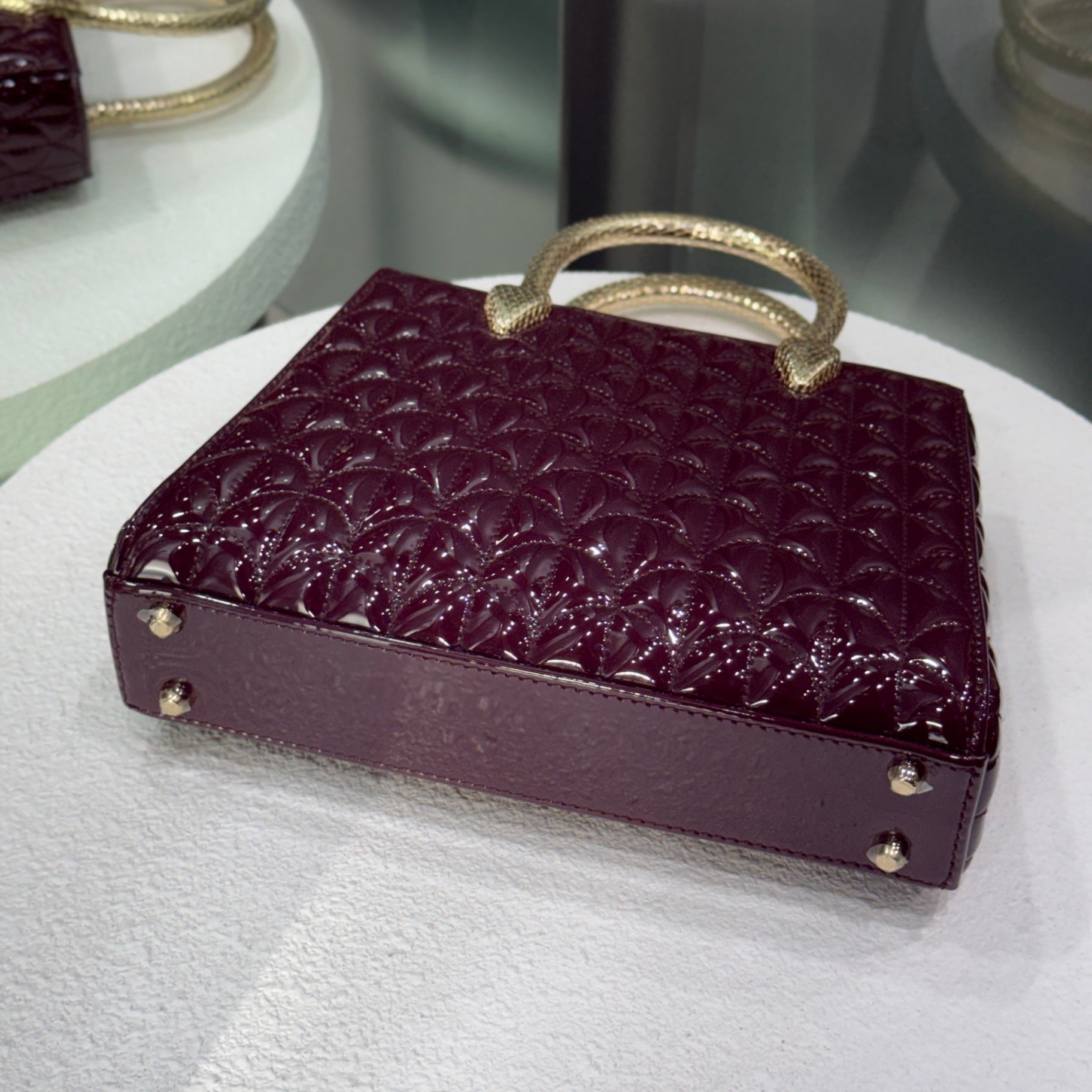 BVLGARI Serpenti Duo Top Handle - Burgundy