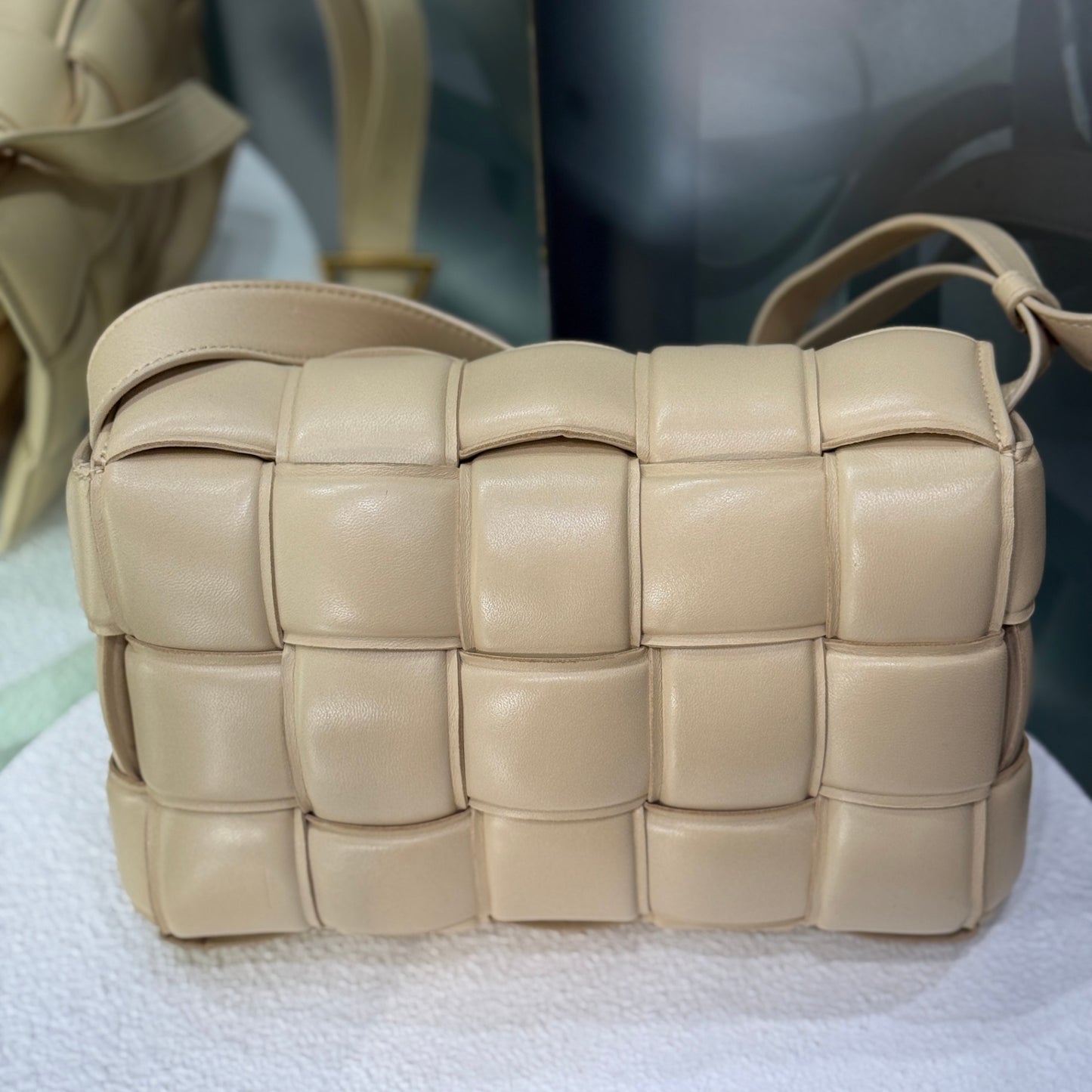 BOTTEGA VENETA Creme Padded Cassette Bag