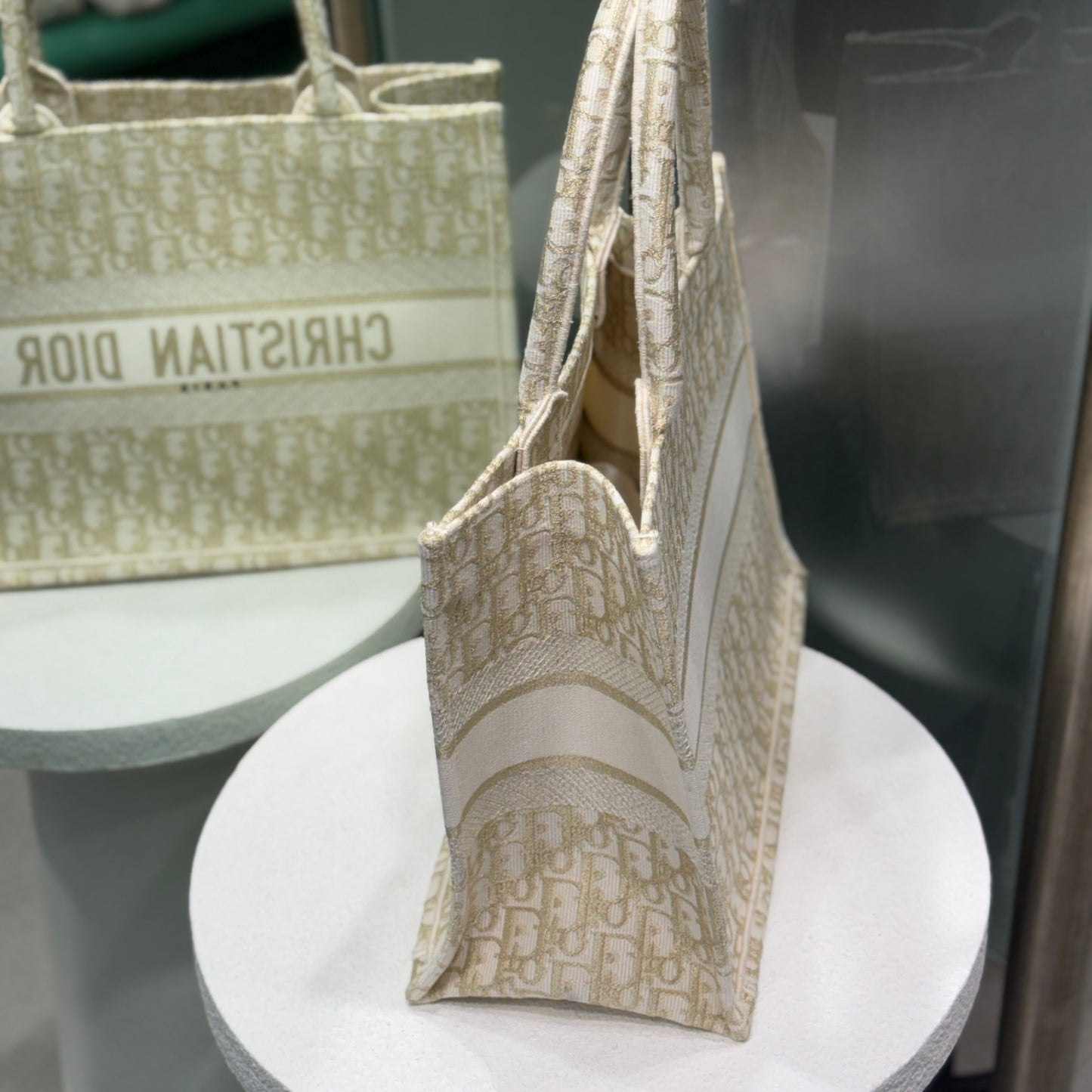 DIOR Monogram White Book Tote
