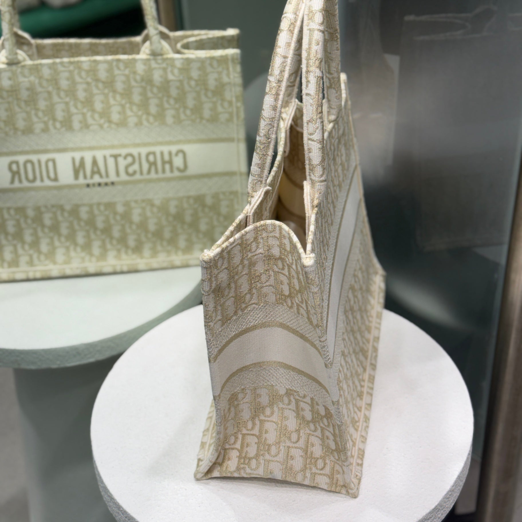DIOR Monogram White Book Tote