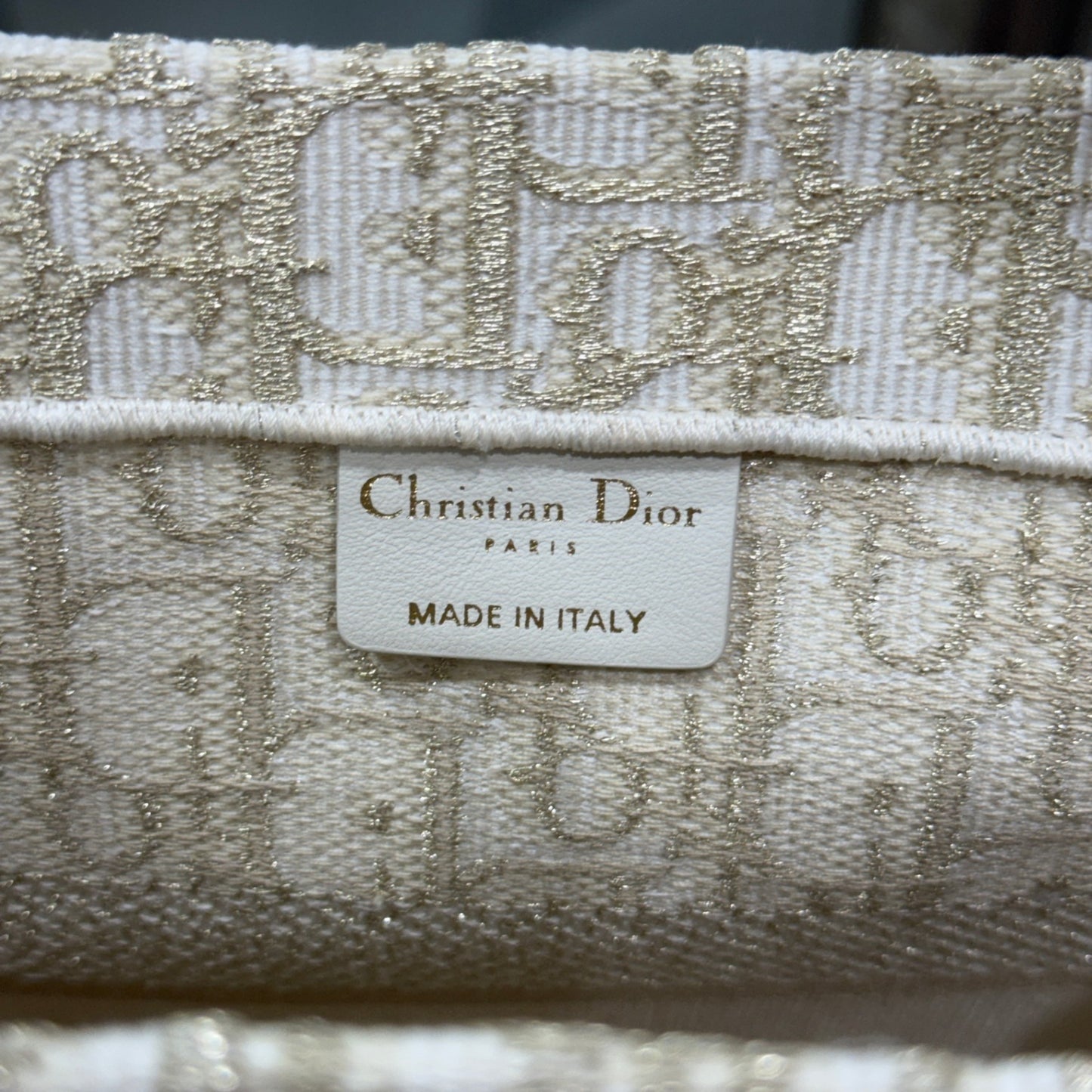DIOR Monogram White Book Tote
