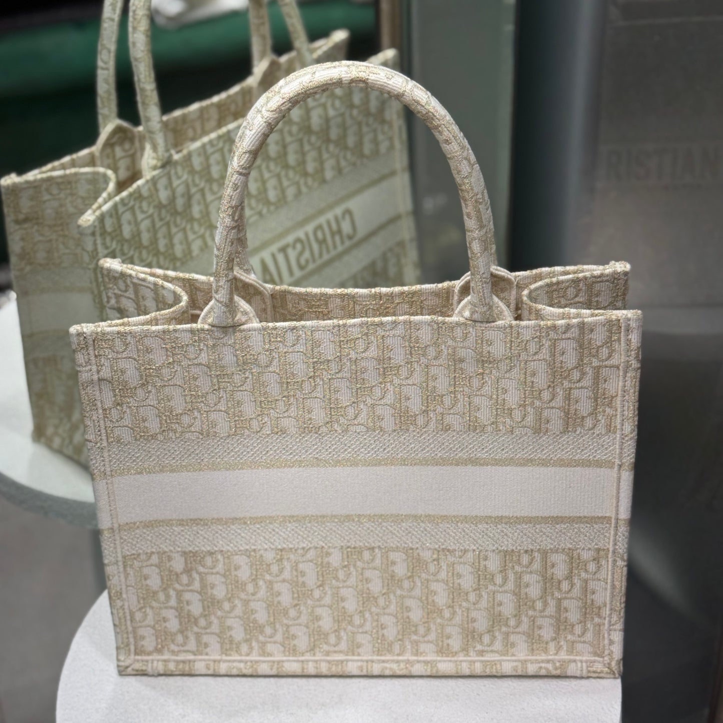 DIOR Monogram White Book Tote