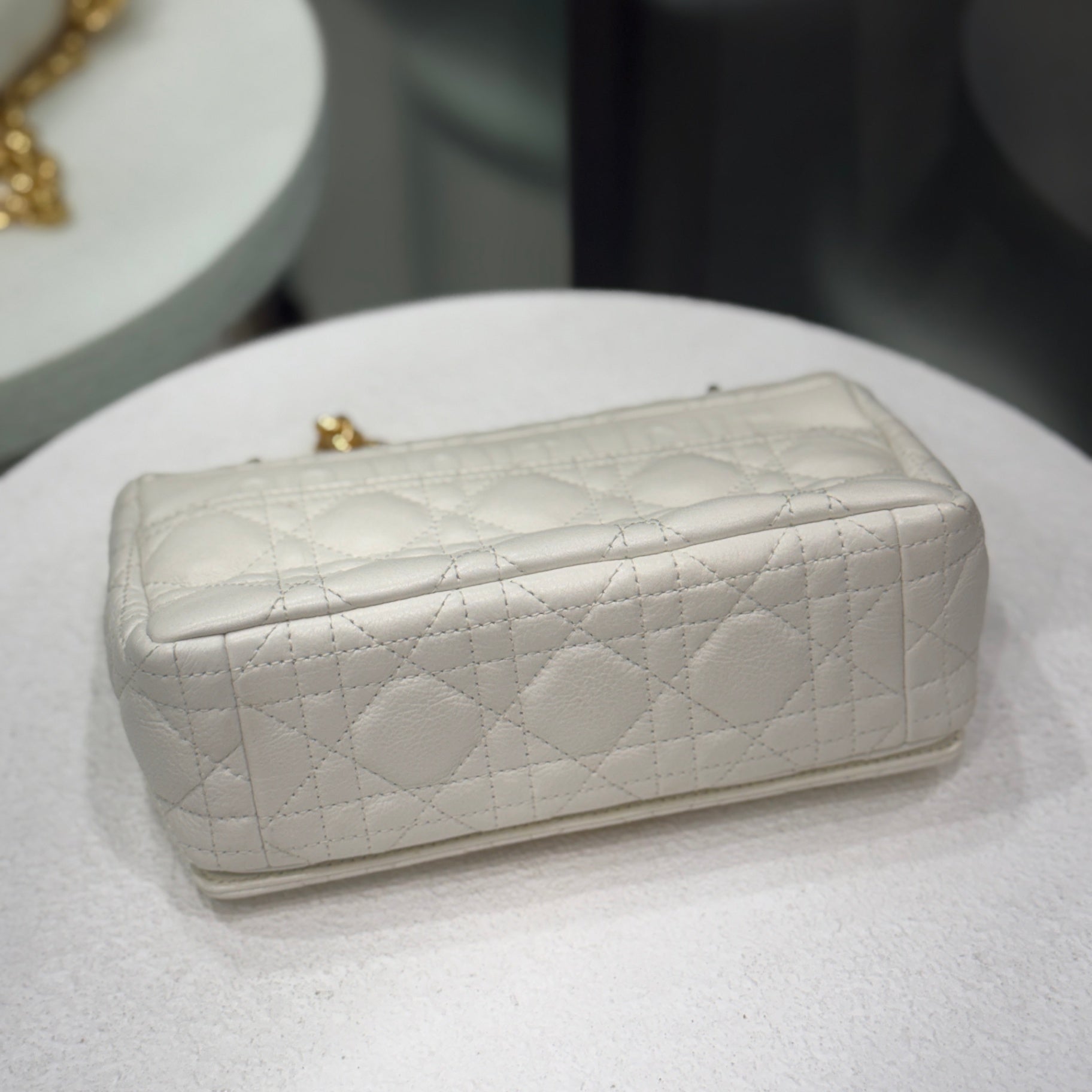 DIOR Ivory Caro Bag Small
