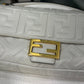 FENDI Baguette Leather Bag - White