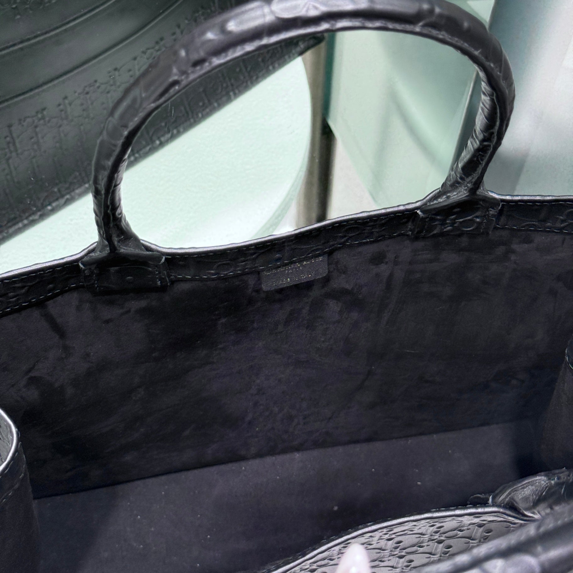 DIOR Monogram Black Book Tote