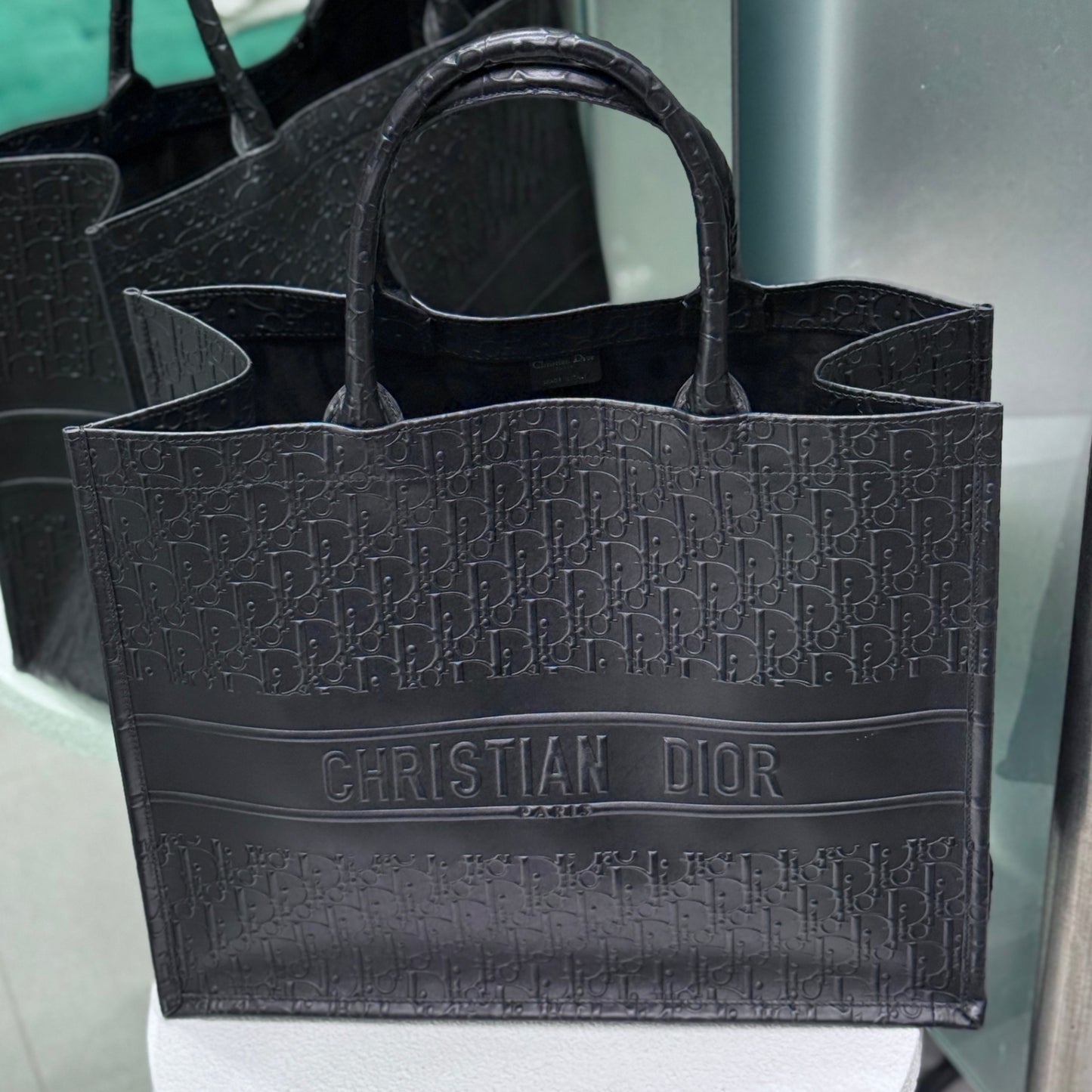 DIOR Monogram Black Book Tote