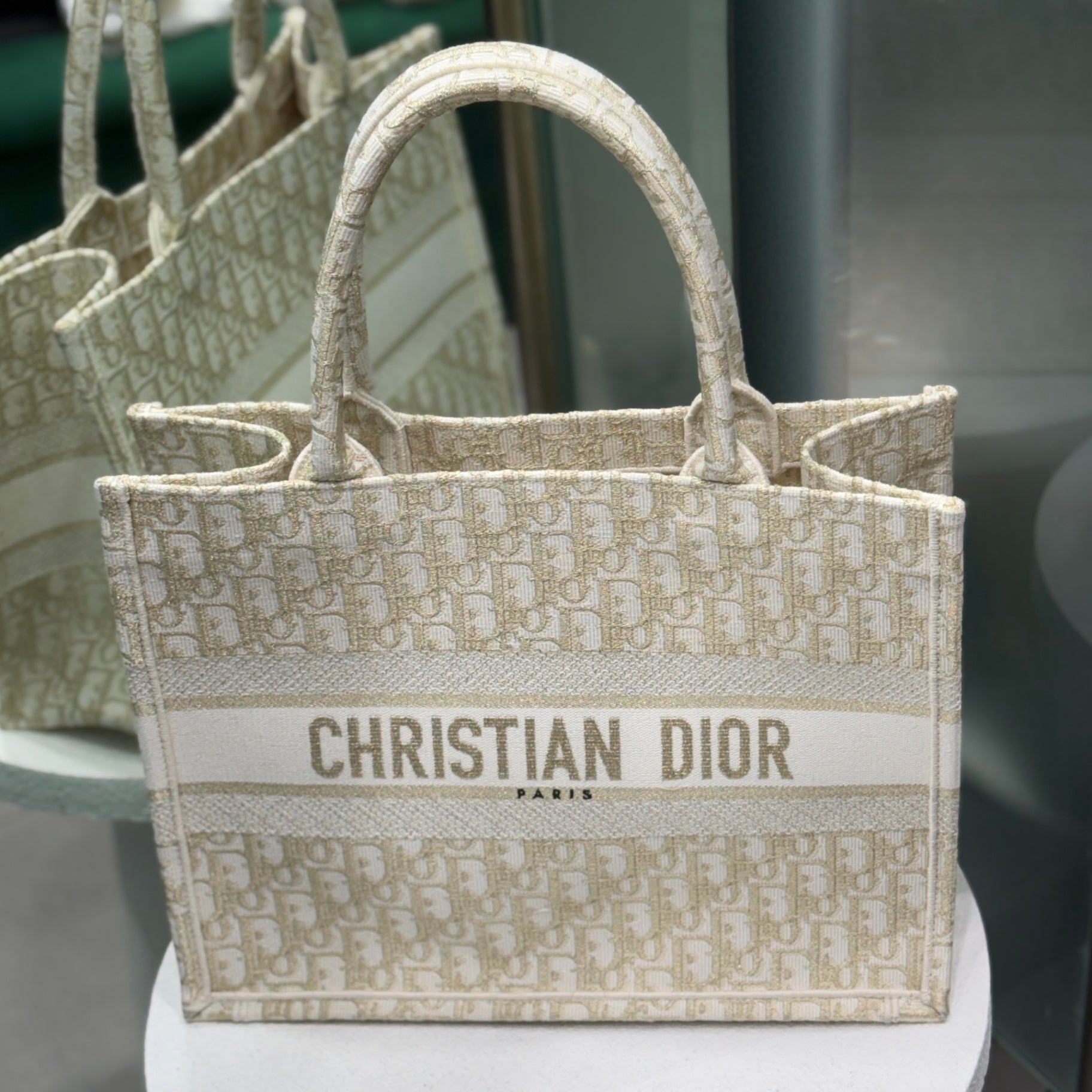 DIOR Monogram White Book Tote