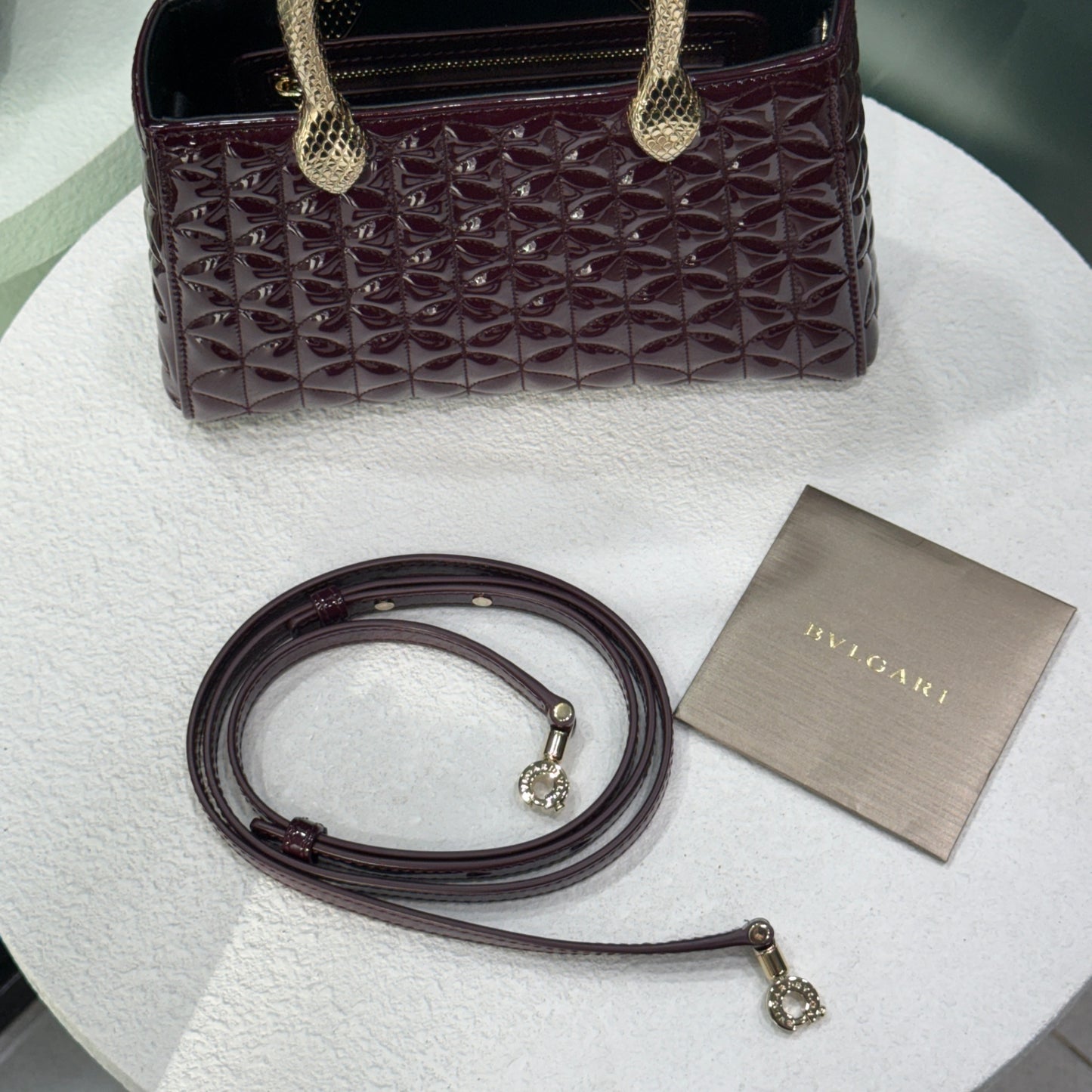 BVLGARI Serpenti Duo Top Handle - Burgundy