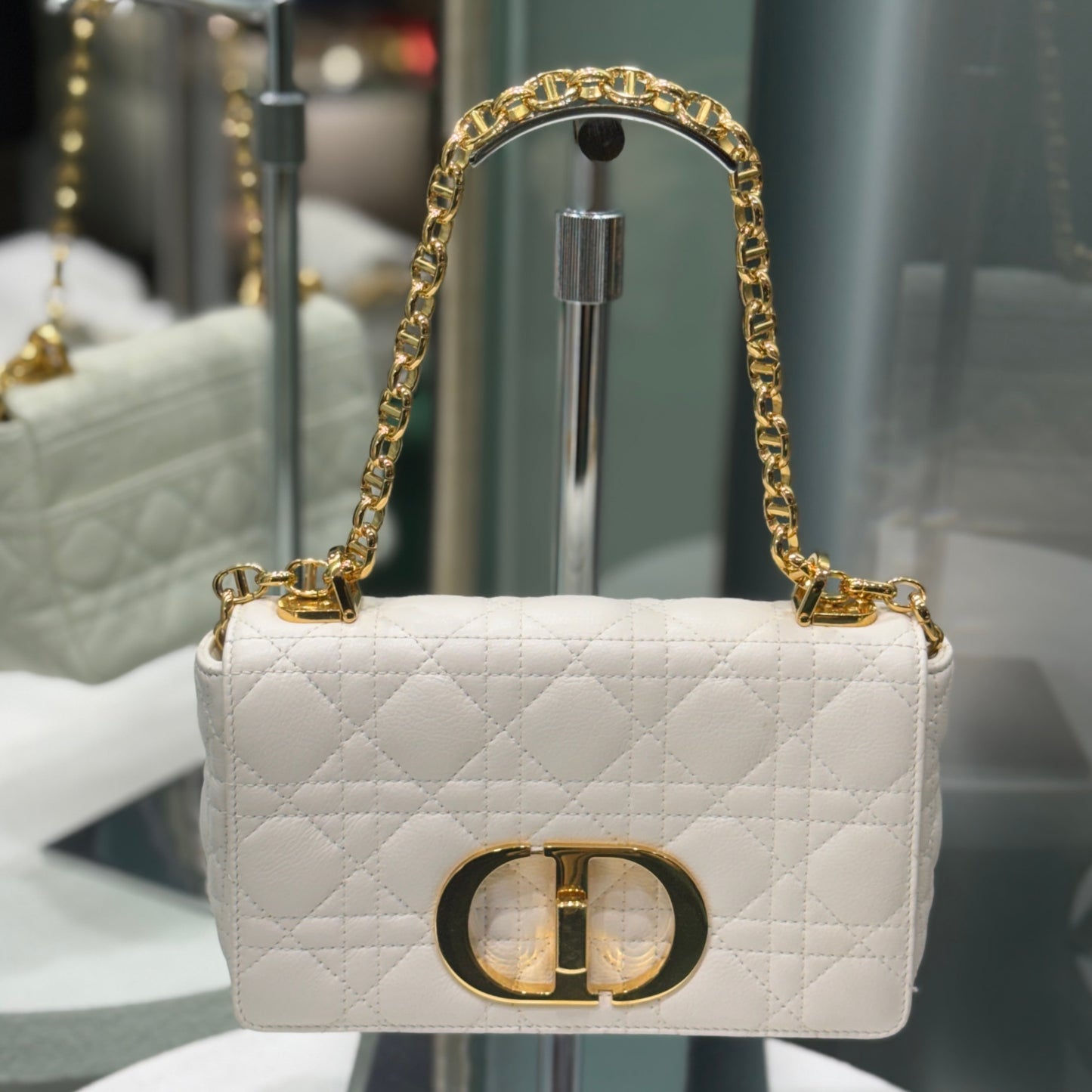DIOR Ivory Caro Bag Small