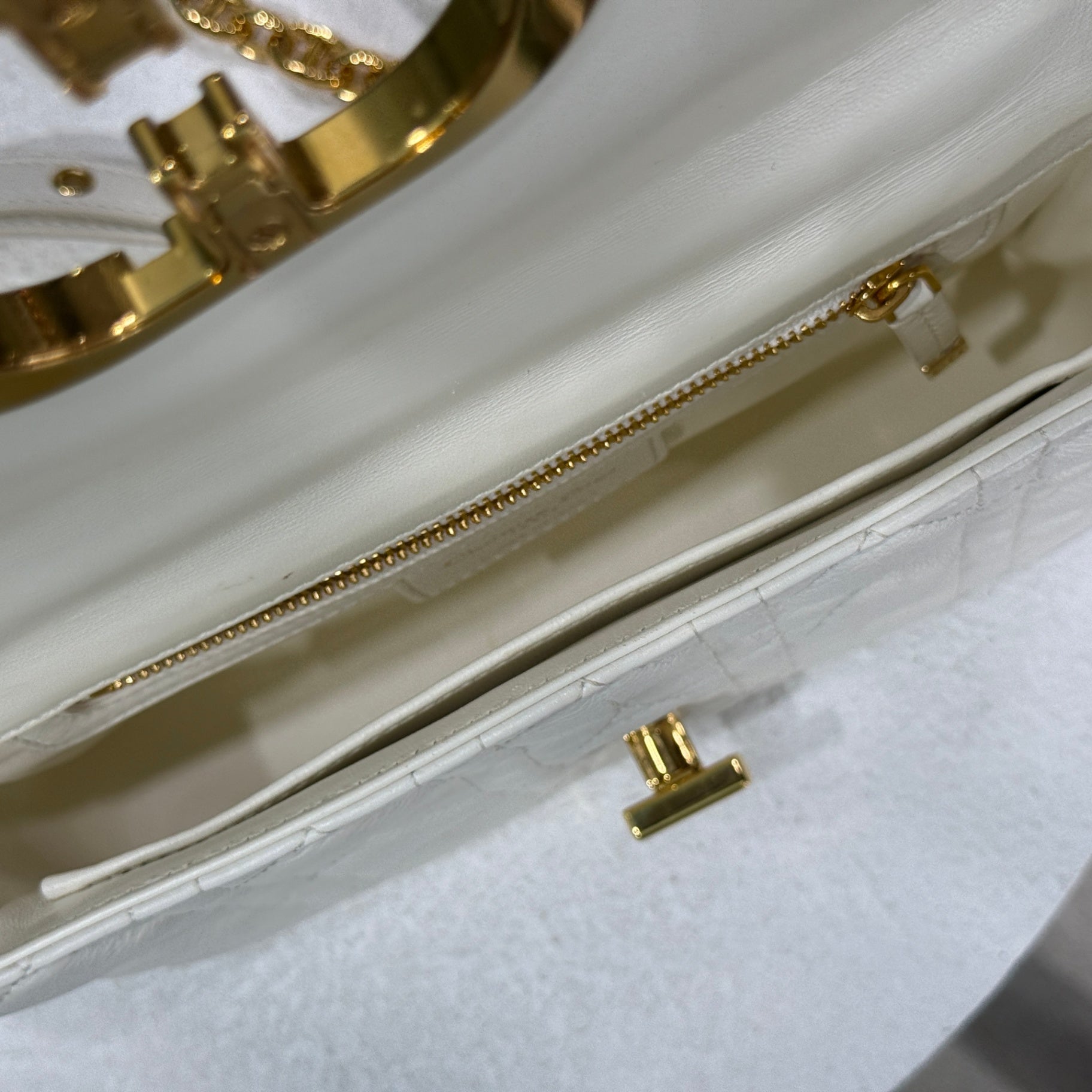 DIOR Ivory Caro Bag Small