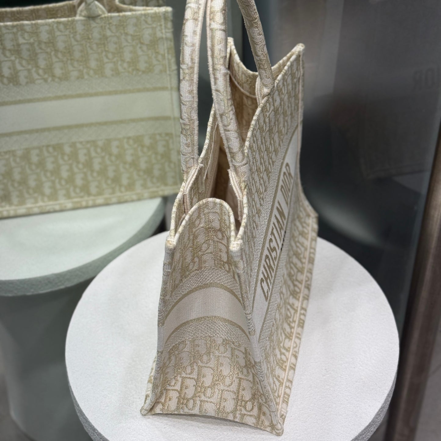 DIOR Monogram White Book Tote