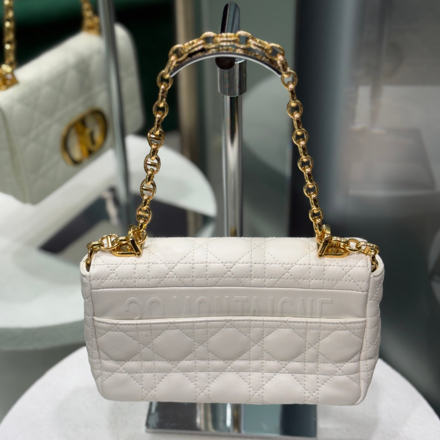 DIOR Ivory Caro Bag Small