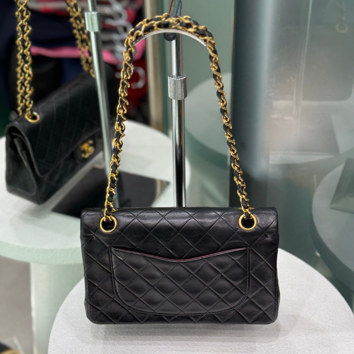 CHANEL Vintage Small Double Flap - Black