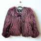 DIOR Burgundy Fur Jacket Sz 38