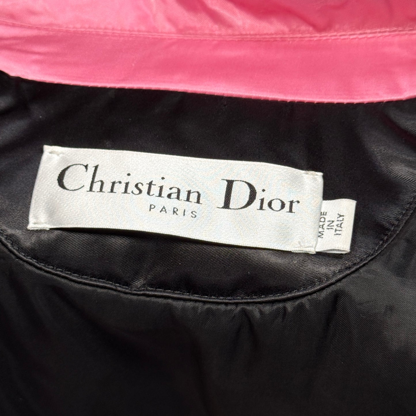 CHRISTIAN DIOR Pink/Black Cruise Bomber Jacket (Small)