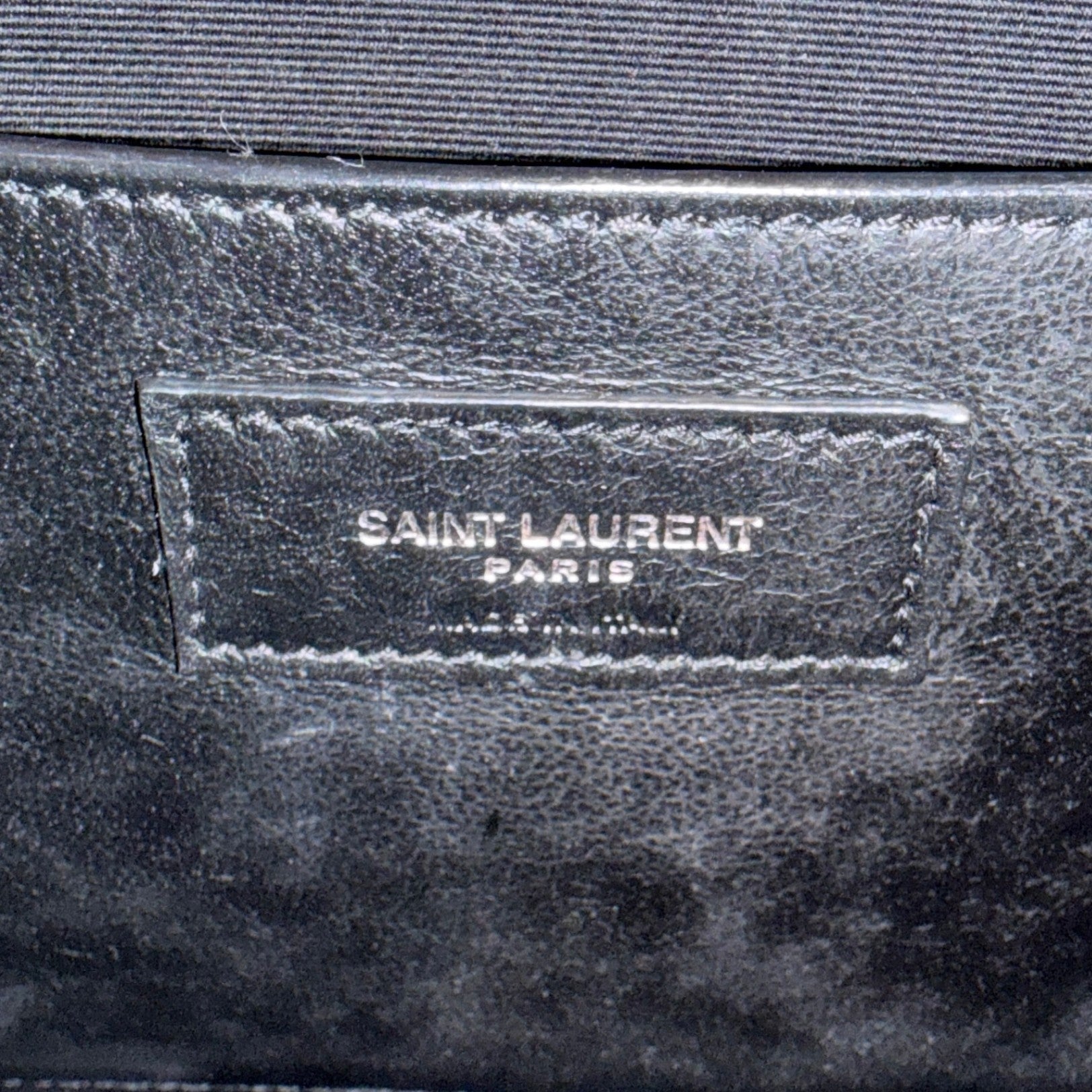 SAINT LAURENT Crocodile Uptown Tote Black