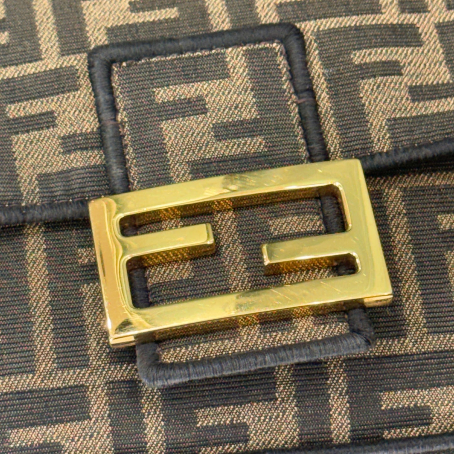 FENDI Zucca FF Canvas Baguette