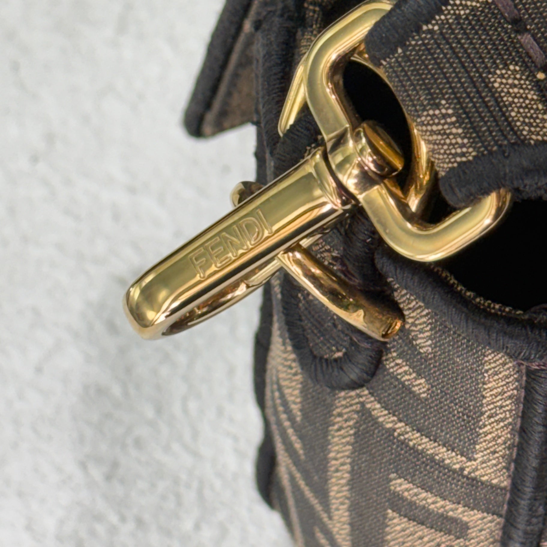 FENDI Zucca FF Canvas Baguette