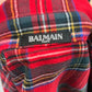 BALMAIN Red Checked Shirt Sz 38