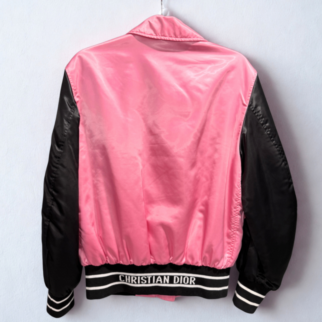 CHRISTIAN DIOR Pink/Black Cruise Bomber Jacket (Small)