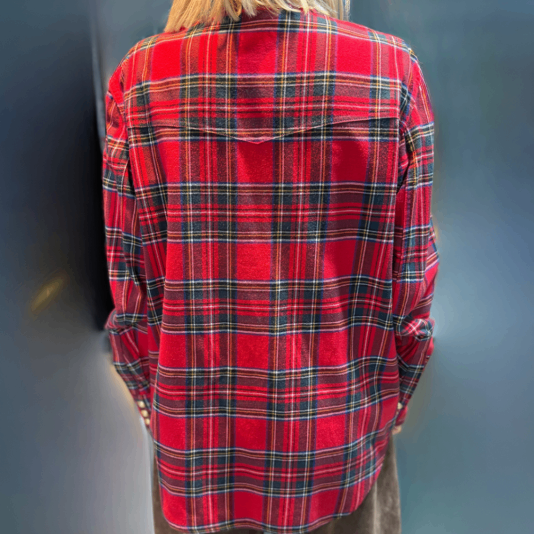 BALMAIN Red Checked Shirt Sz 38