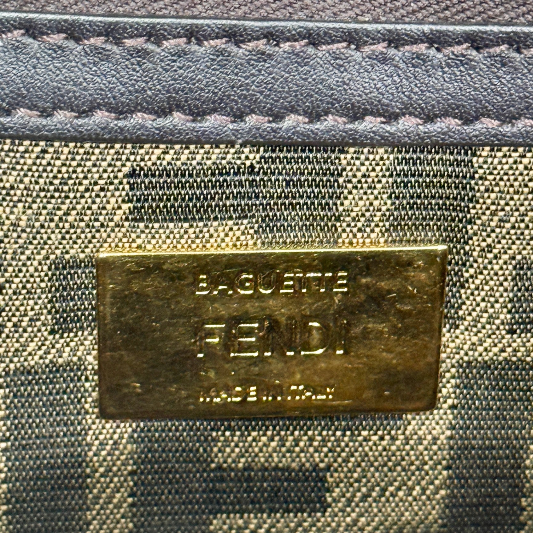 FENDI Zucca FF Canvas Baguette