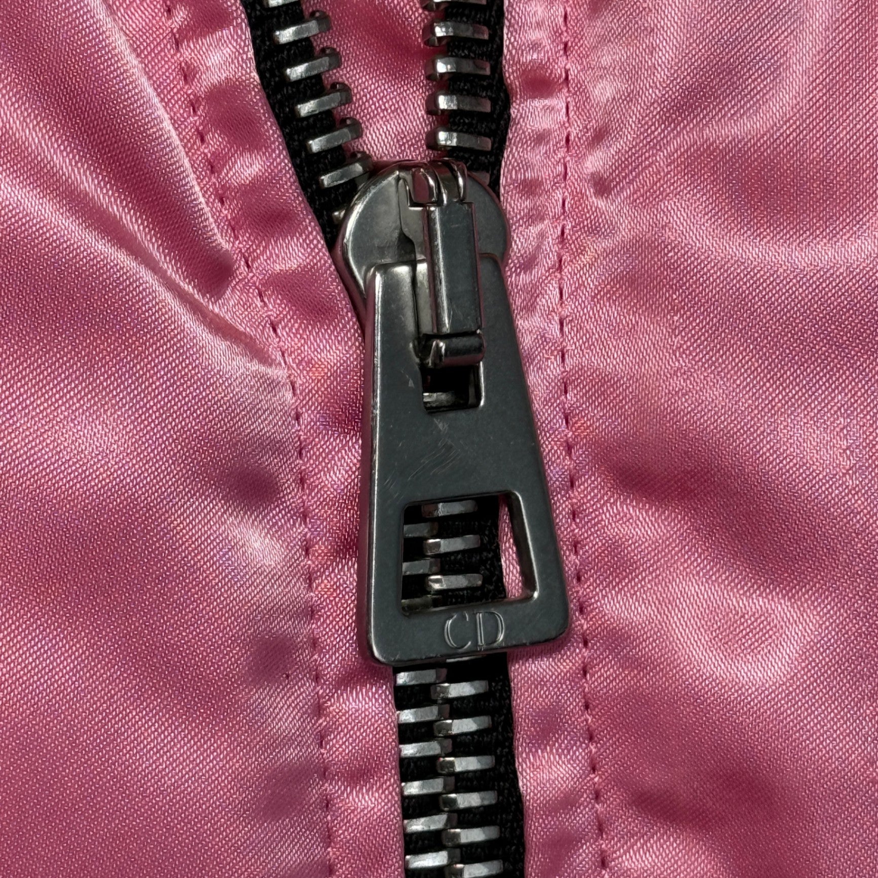 CHRISTIAN DIOR Pink/Black Cruise Bomber Jacket (Small)