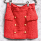 BALMAIN Red Mini Skirt Sz 42