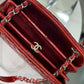 CHANEL Patent Red Mademoiselle Bowling Bag